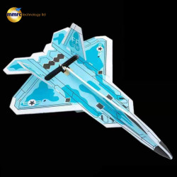 F22 720mm Wingspan RC Airplane Fixed Wing Frame KIT Camouflage Blue Outdoor Remote Control Model