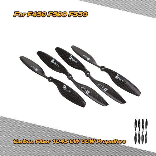 HJ 10×45 10inch Carbon Fiber CW CCW Propellers (1 pair) for RC QuadCopter MultiCopter