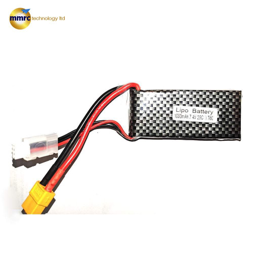 LiPo Battery 2S 1000 mAh 25C 7.4V LiPo Battery for RC Plane Car Boat