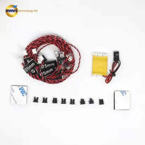 RC Lights 8 LED Lighting System Kit Simulation Flashing Lights With Control Box RC Accessories For RC Airplane Helicopter