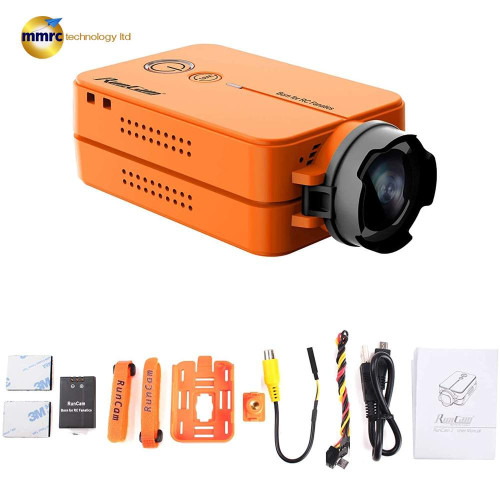 RunCam 2 FPV Camera 1080P 60FPS Ultra HD Mini WiFi Sports Action Video Camera, Orange