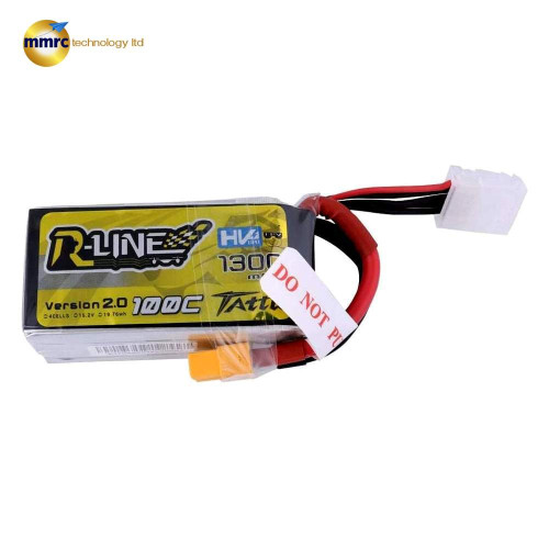 TATTU R-Line 1300mAh 15.2V 100C Version 2.0 4S1P LiPo Battery Pack for Drones