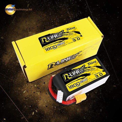 TATTU R-Line 1800mAh 14.8V 120C Version 3.0 4S1P LiPo Battery Pack for Drones