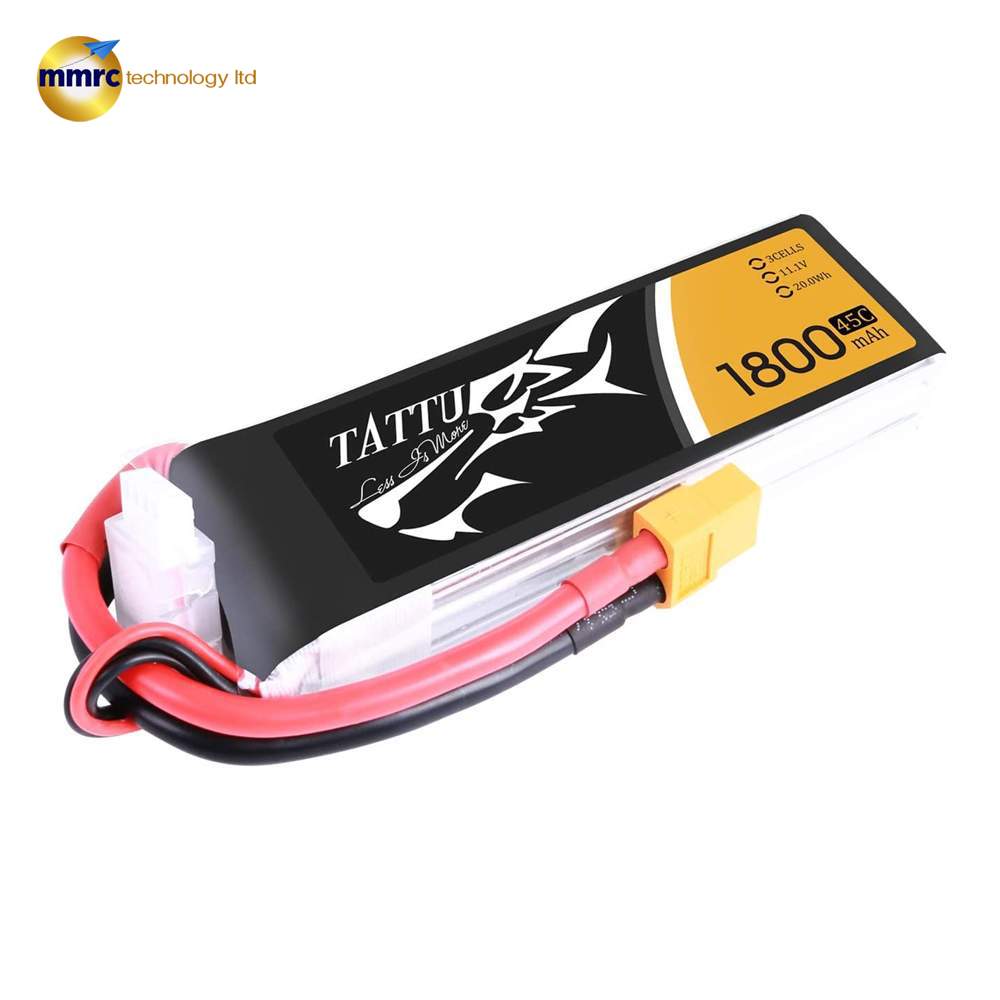 TATTU LiPo 11,1V 450mAh 3S 45C – Batterie JST Pour Micro FPV, Torrent 110, Baby Hawk, Blade 180 CFX