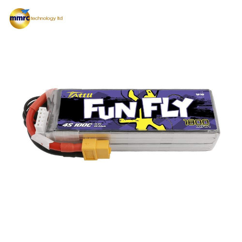Tattu Funfly 14.8V 1800 mAh 4S 100C LiPo Battery XT-60