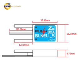 ZTW Flash 30A Brushless ESC BLHELI_S (2-4S Li-Po) for FPV Racing Drone