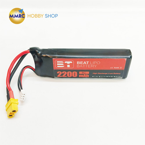 BT 7.4V 2200mAh 8C 2S Lipo