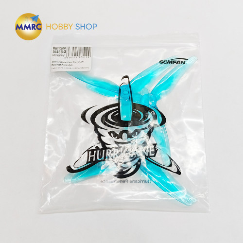 Gemfan Hurricane 51466 V2 3-Blade Propeller Clear Blue